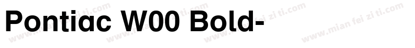 Pontiac W00 Bold字体转换